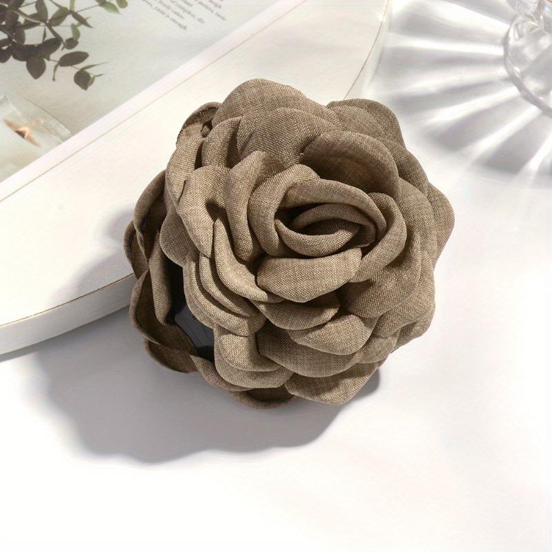 1Pcs Princess Style Multi Color Rose Hair Clip Elegant Temperament Fabric Shark Clip Flower Clip Hair Accessory Sweet Hair Clip