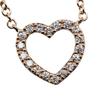 TIFFANY&Co. Metro Heart Necklace K18 Pink Gold/diamond 2g Women Used