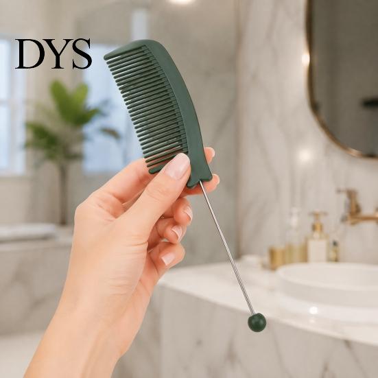 Hair Styling Comb DIY Beaded Comb, Fine Teeth Rat Tail Customizable with Blank Bar, Plastic Detangling for Men Women Stylist
