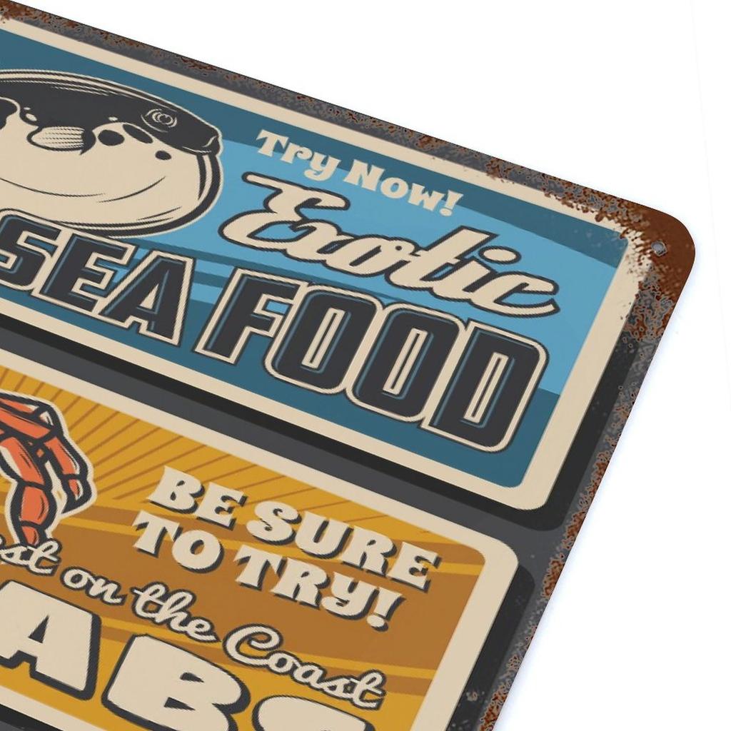 1-Pack Retro Rusty Metal Wall Sign, 20×30cm and 30×40cm, Aged Decor Plaque for Bedroom, Hallway, Study or Coffee Shop