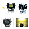 12 - 48V Motorcycle Spotlight Waterproof Aluminum Shell Red Blue Strobe Headlight