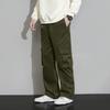 Men's Loose Casual Multi-pocket Work Pants, Youth Stretch Waist Drawstring  Pants