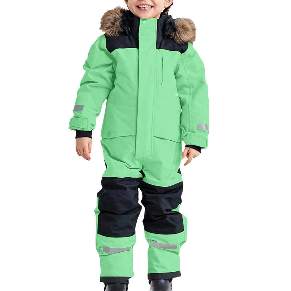 Kinder Mode Outdoor Fleece, Gefüttert Verdickt Warm Jungen Und Mädchen Einteilig Skianzug