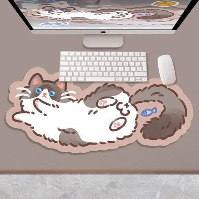 30*70 Cm Kawaii Furry Mouse Pad Kitty Cats Mouse Mat 70x30cm Gamer Desk Carpet Anime Mousepad Gaming Accessories Play Mats