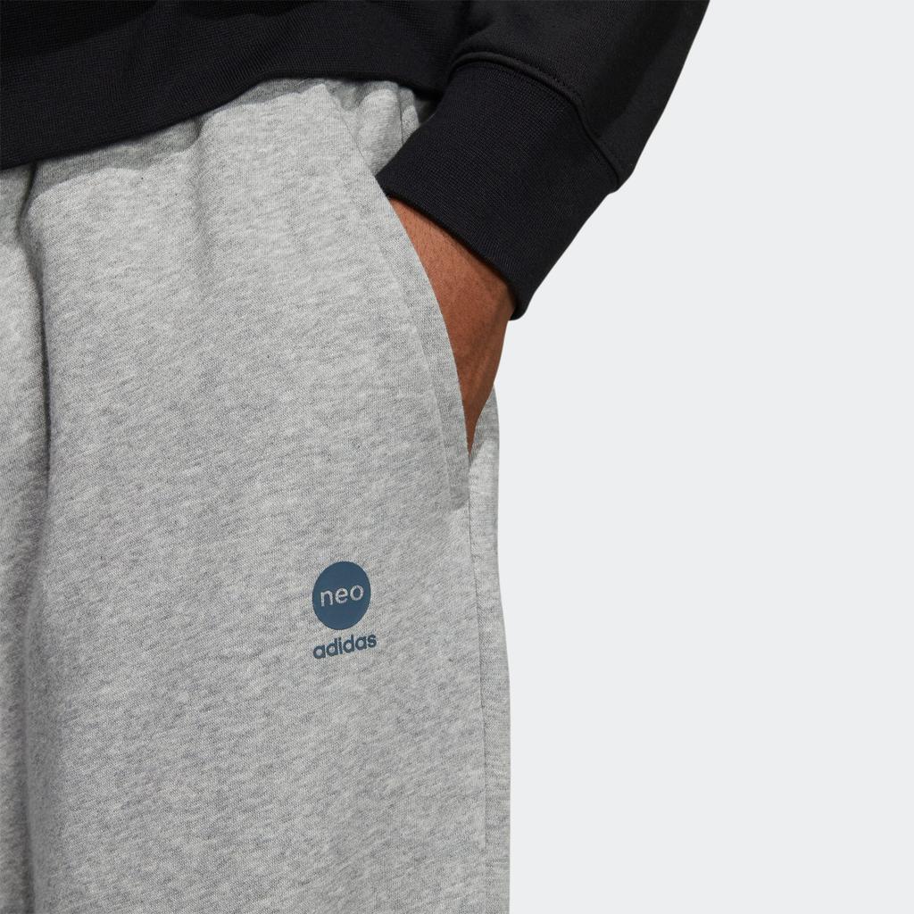 Adidas Neo FW22 Solid Color Logo Print Joggers Men Bottoms Gray HY9647
