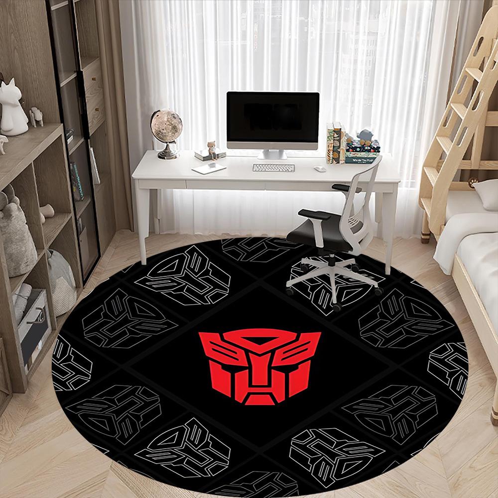 1pc Transformers Autobots Office Round Area Rug, Indoor Mat Suitable For Office,Bedroom Living Room Home Decor, Room Deco A0926131