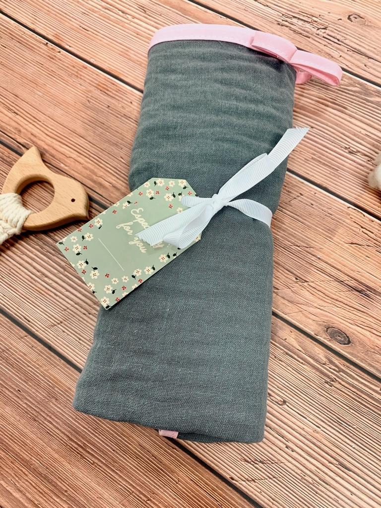 Muslin Blanket 100x75 Iron Grey
