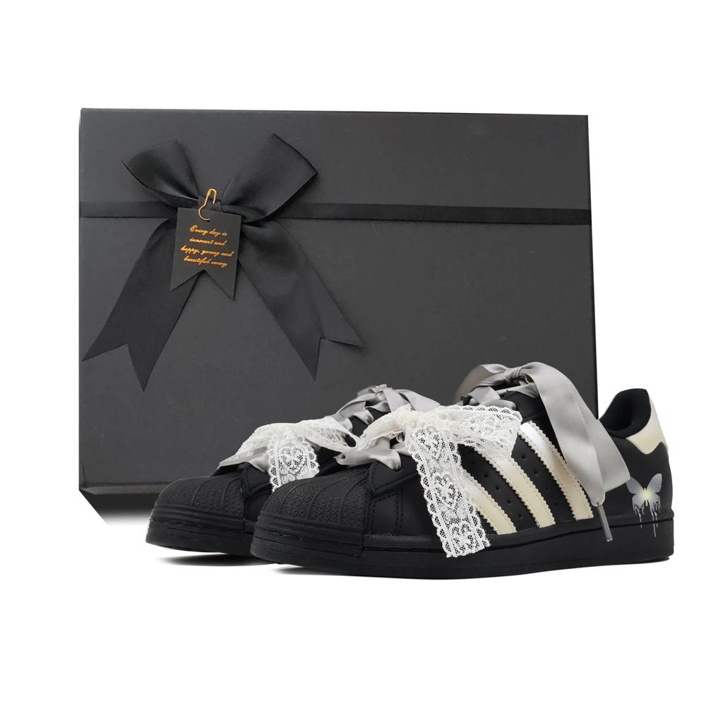 Adidas Originals SUPERSTAR Skateboard Shoes Unisex Low top Black EG4959(Team384-BOX)