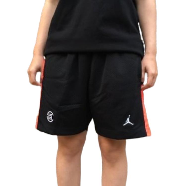 Air Jordan Mesh Mid-Rise Loose Sports Shorts Asia Version Men Shorts Black Red AR8400-010