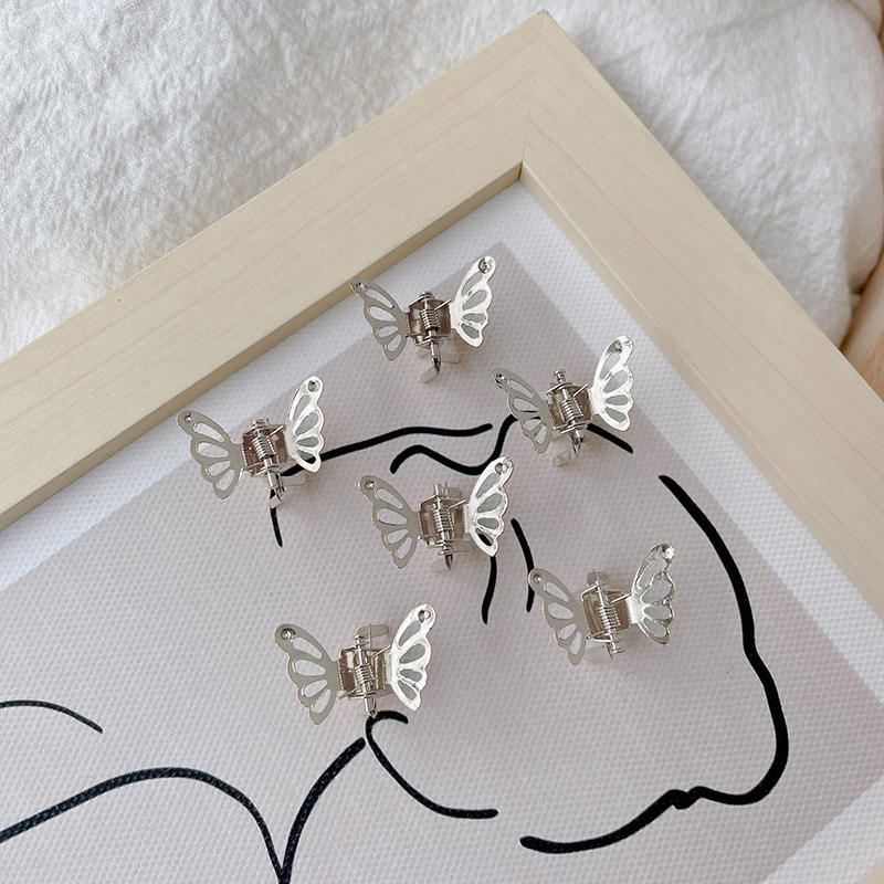 10-20 Pcs Mini Hollow Out Butterfly Design Sweet Hair Clip Retro Bangs Fixed Clip Decoration Hair Grasping For Women And Girls