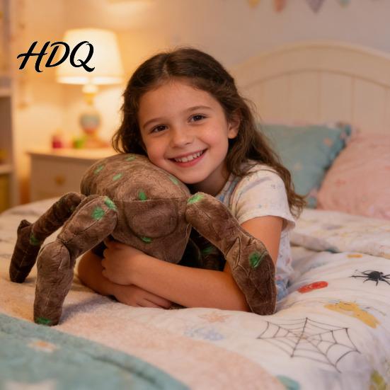 Plush Doll Stone Spider Toy 20cm Soft Stuffed Animal Realistic Creepy Decor Cuddle Buddy Unique Home Gift for Fans Sci-Fi Lovers Pillow