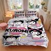 3pcs Kuromi, Character Goods Bedding Set: Perfect for Bedroom or Guest Room. Soft and Comfortable with No Core Included yy251009209