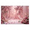 MOON.QG Valentine's Day Decoration Photo Background Candy Shop Teddy Bear Rose Soad Backdrops For Photography Studio Photozone