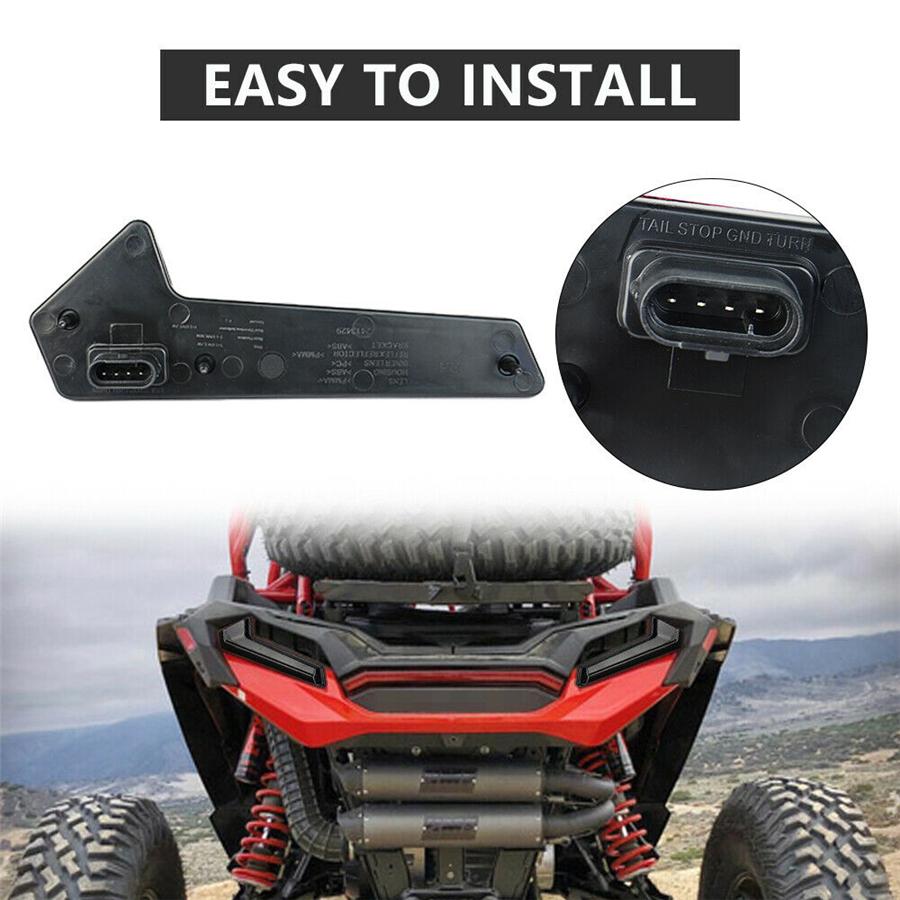 UTV Smoked LED Tail Lights For 2019 2020 2021 Polaris RZR XP 1000 TURBO S