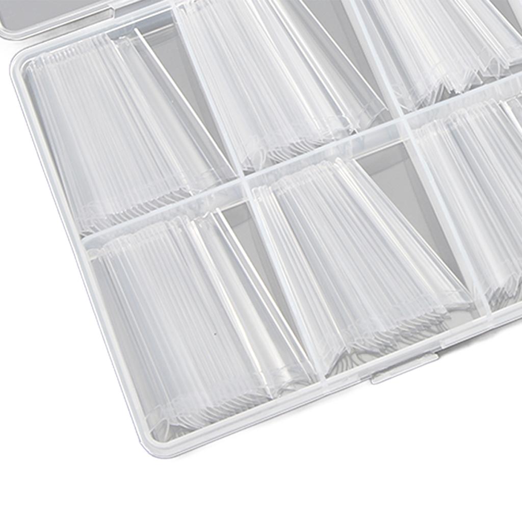 240pcs Long Fake Nail Professional Home Salon DIY Transparent Full Cover Nail Tip for Nail Artist Novice