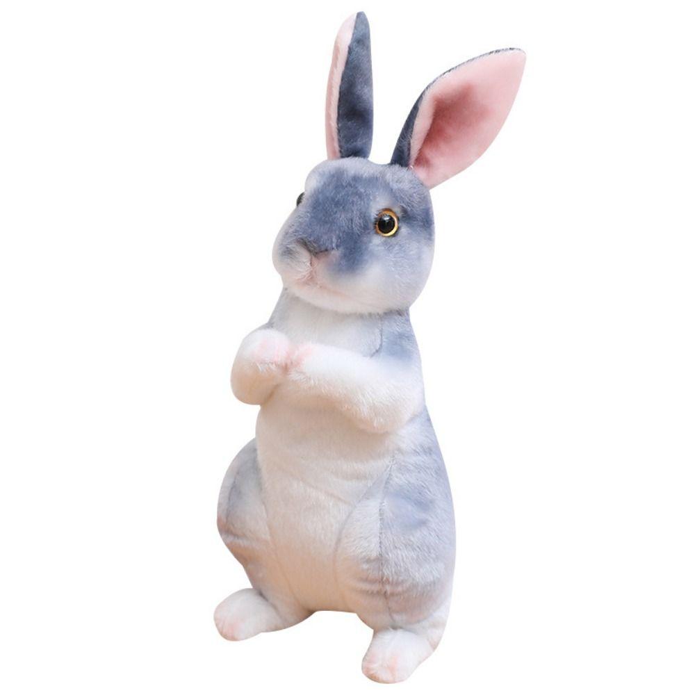 Soft Skin-friendly Rabbit Plush Toy Long Ears Realistic Rabbit Plush Birthday Gift