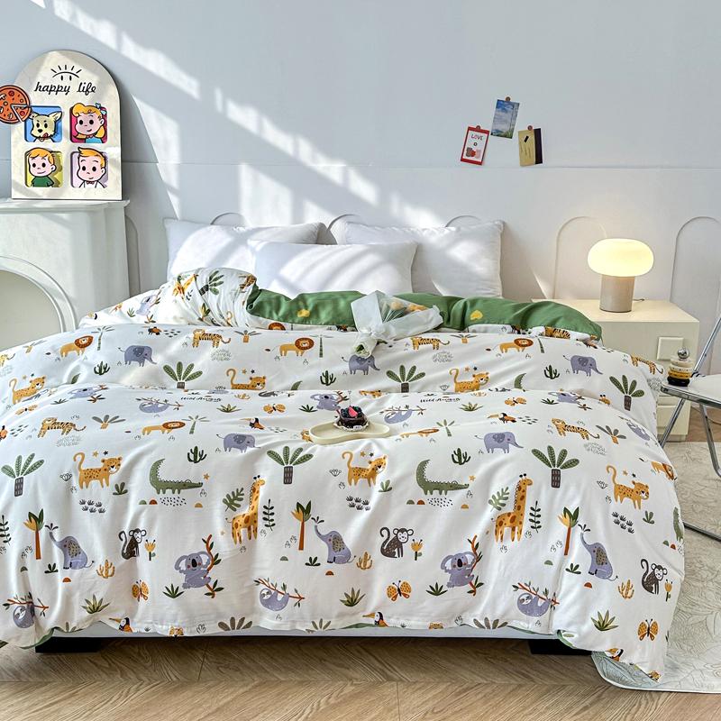 Cotton Printed Duvet Cover, Multi-color Duvet Cover, Soft Oversized Duvet Cover, Double Comfortable Single Duvet Cover
