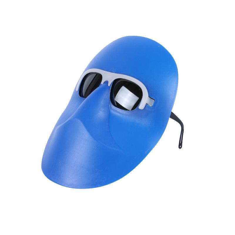 Head-Mounted Ghost Face Cowhide Mask for Welding with Eye Protection