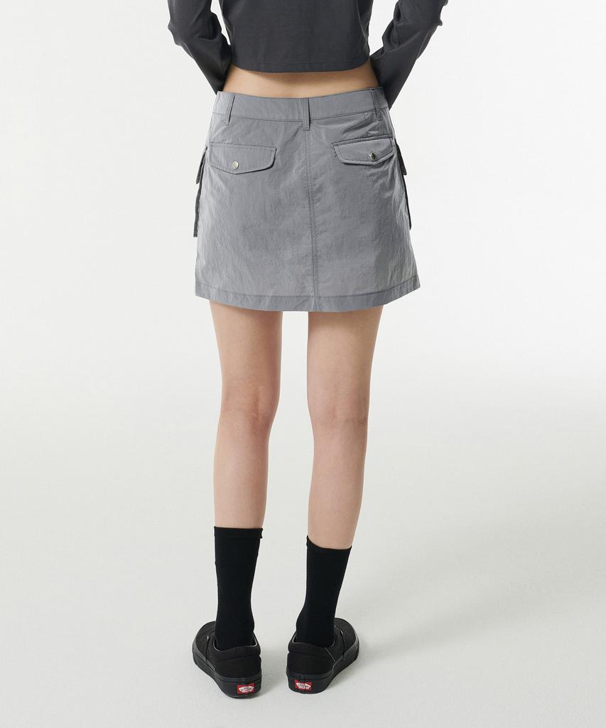 Musinsa Standard Woman Women'S Bright Cargo Mini Skirt [Gray]