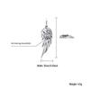 925 Silver Feather Pendant Hip-Hop Necklace for Men and Women