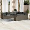 VidaXL Garden Lounge Set with Cushions 10 Pcs, Patio Sofas, Patio Furniture Set, Outdoor Furniture, Grey 3254229