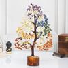 Seven Chakra Crystal Tree | Decorative Artificial Tree for Home & Office | Feng Shui Good Luck Tree for Living Room & Hall | Unique Gift