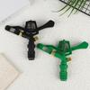 Plastic Rocker Arm Double Spray Lawn Irrigation Nozzle 3/4" Male Thread 360 Degree Angle Rotating Sprinkler Head For Garden