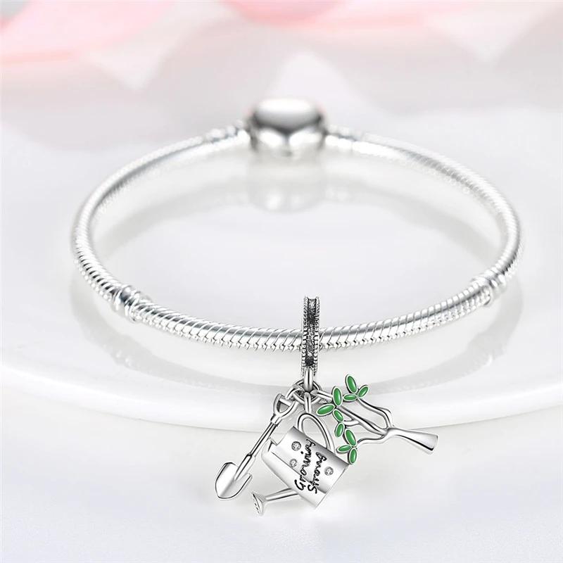 Charms Platashowerhead Shovel Sapling Beads Fit Originalbracelets Charms For Women Jewelry Diy Making Fine Gifts