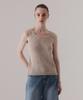 SILN Refined V-Neck Straw Knit Sleeveless (Beige)