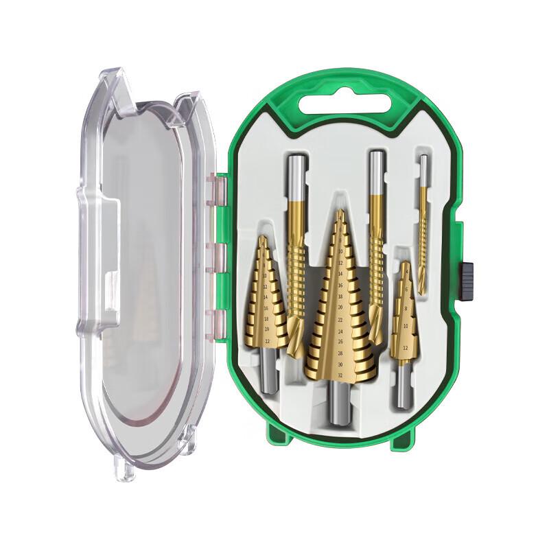 Baolian 6-Piece Serrated Step Drill Bit Set