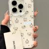 Korean cute line puppy iPhone17/16promax mobile phone case for Apple 15 white background imd1412