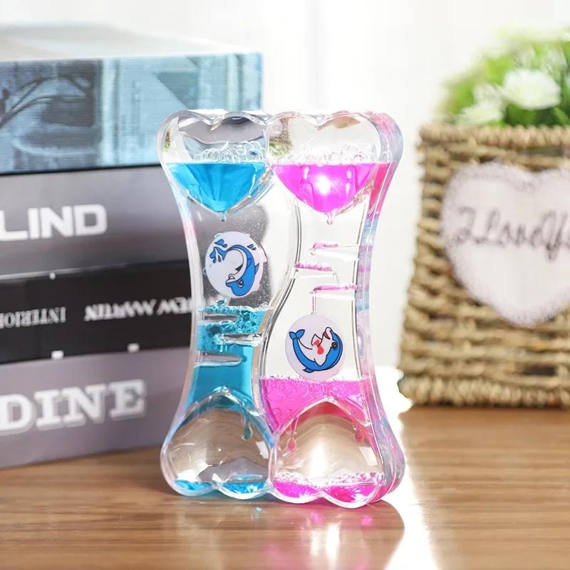 New Product Slide Oil Drop Decompression Toy Acrylic Liquid Hourglass Dynamic Multi Color Oil Leak Home Desktop Decoration Gift
