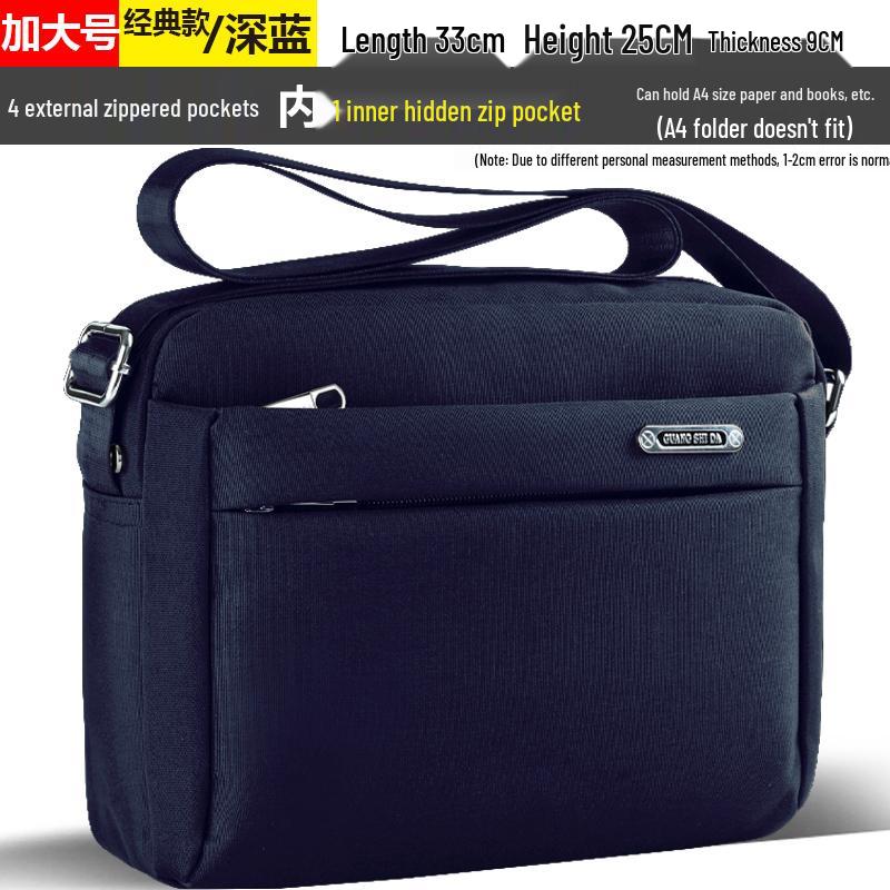Trendy Men's Waterproof Oxford Crossbody Shoulder Bag