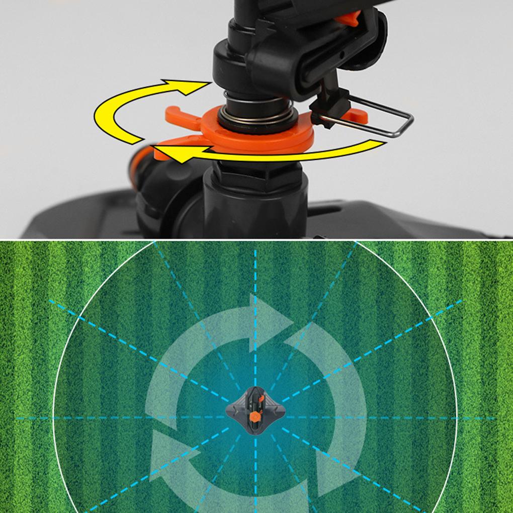 Orange 360 Degree Effortlessly Rotating Orange Rotating Nozzle Watering Made Hose Series New 360 Automatic Sprinkler