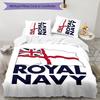 Royal Navy 3pcs Bedding Set Duvet Cover Closure Includes 1 Duvet Cover & 2 Pillowcases for All Seasons Bedroom Home Dorm Decor