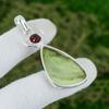 Natural Imperial Jasper Mozambique Garnet Sterling Silver Unique Pendant Jewelry