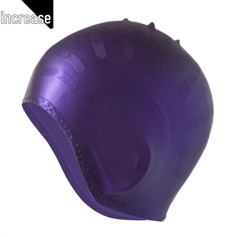 Men's XL Silicone Swimming Cap - Comfortable, Waterproof, Ear Protection, Long Hair Fit