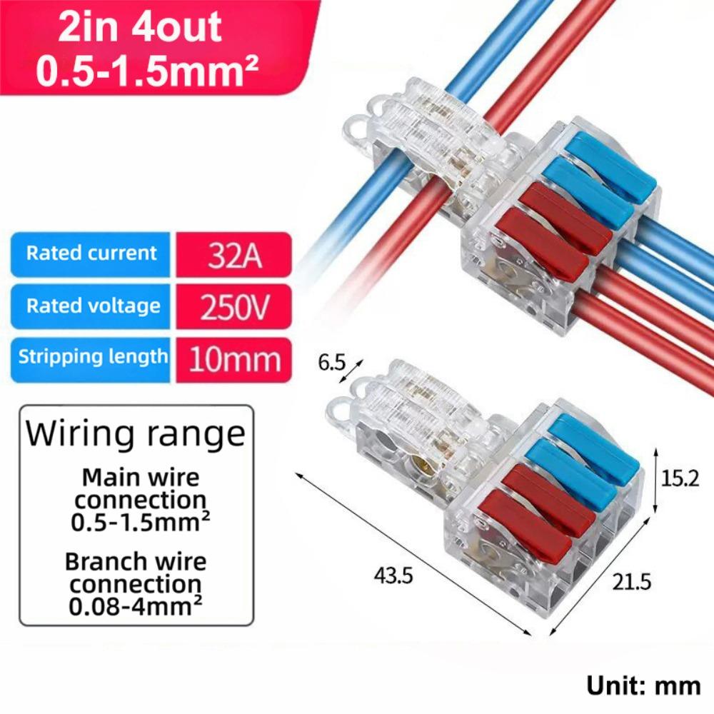 New Mini Quick Terminal Block T type Universal Fast Connector Wiring Connector Electrical
