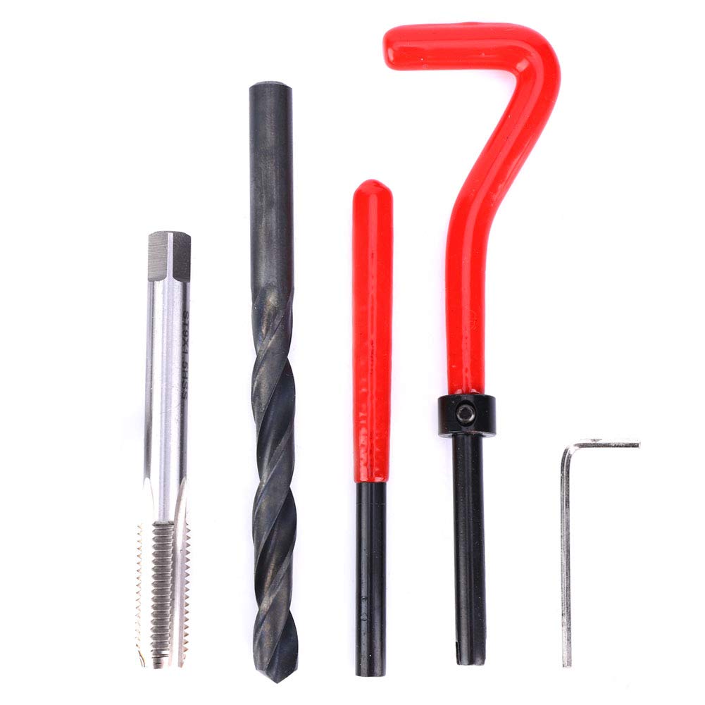 Rethreading Kit Thread Repair Kit Thread Repair Tool Thread Insert Kit 20 Pcs Thread Repair Kit M9x1.5 Stainless Steel Rethreading Tap Set for Female