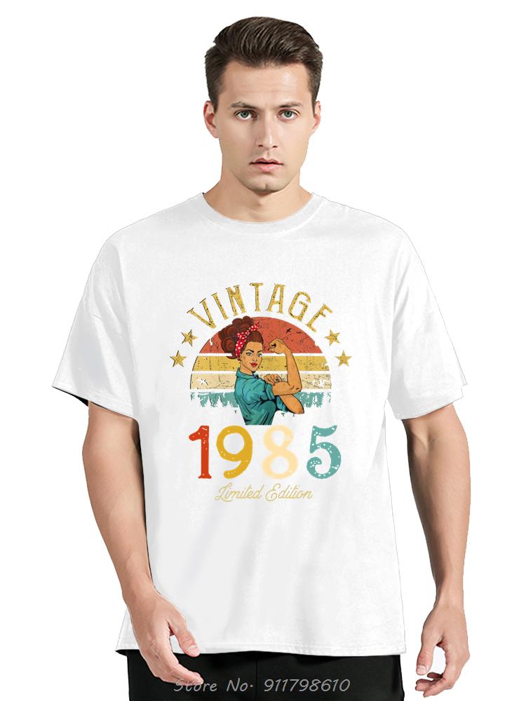Pure Cotton Vintage 1984 Made In 1985 Birthday Old T-Shirt Unisex T-shirts Unisex O-Neck Tshirt