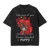 Classic Retro Game Hades Zagreus Funny Graphic Print T-Shirt Men Women Vintage Washed Cotton Y2K Harajuku Unisex Oversize Streetwear Short Sleeve Top