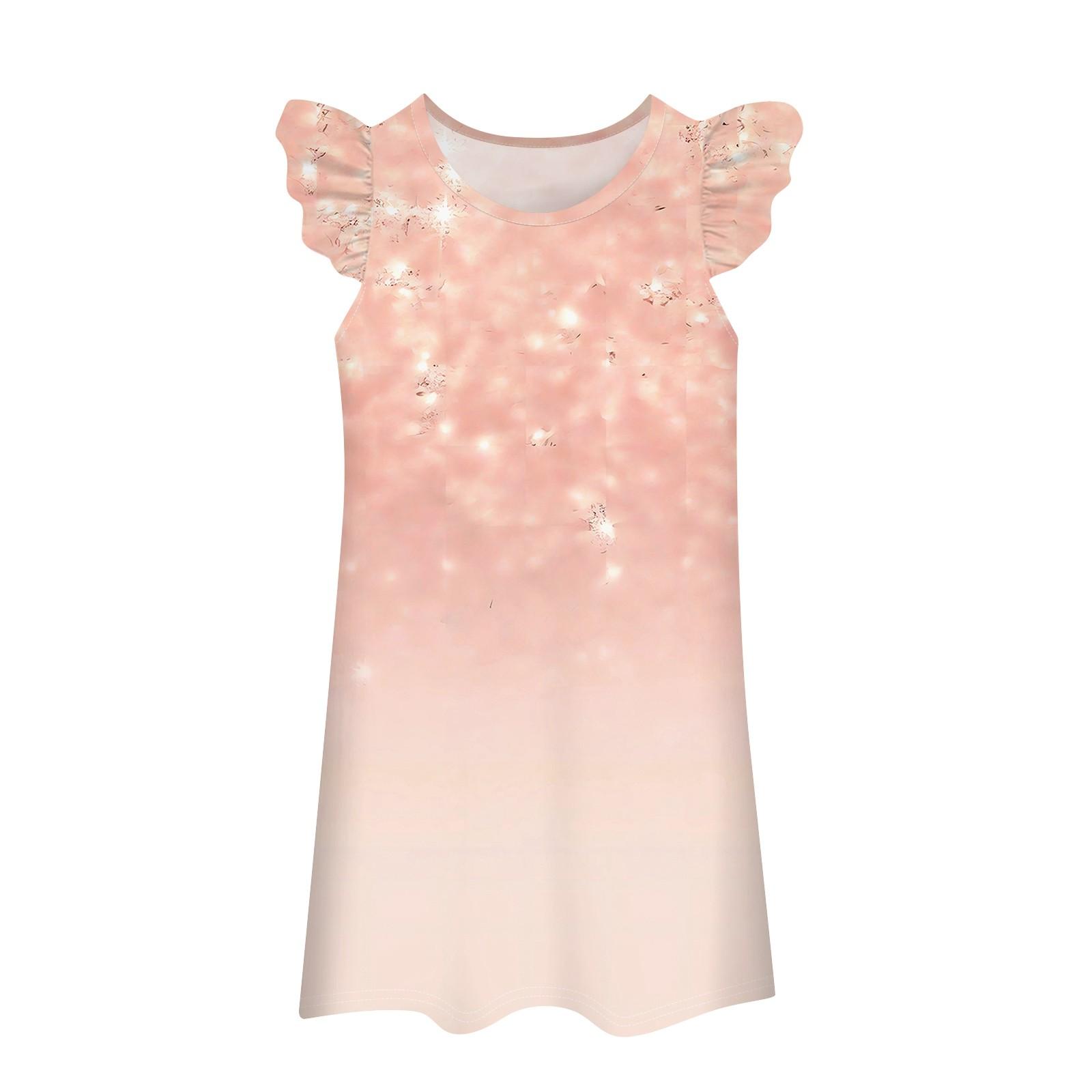 

Детское платье Юбка с развевающимися рукавами Повседневное платье 100 бежевый