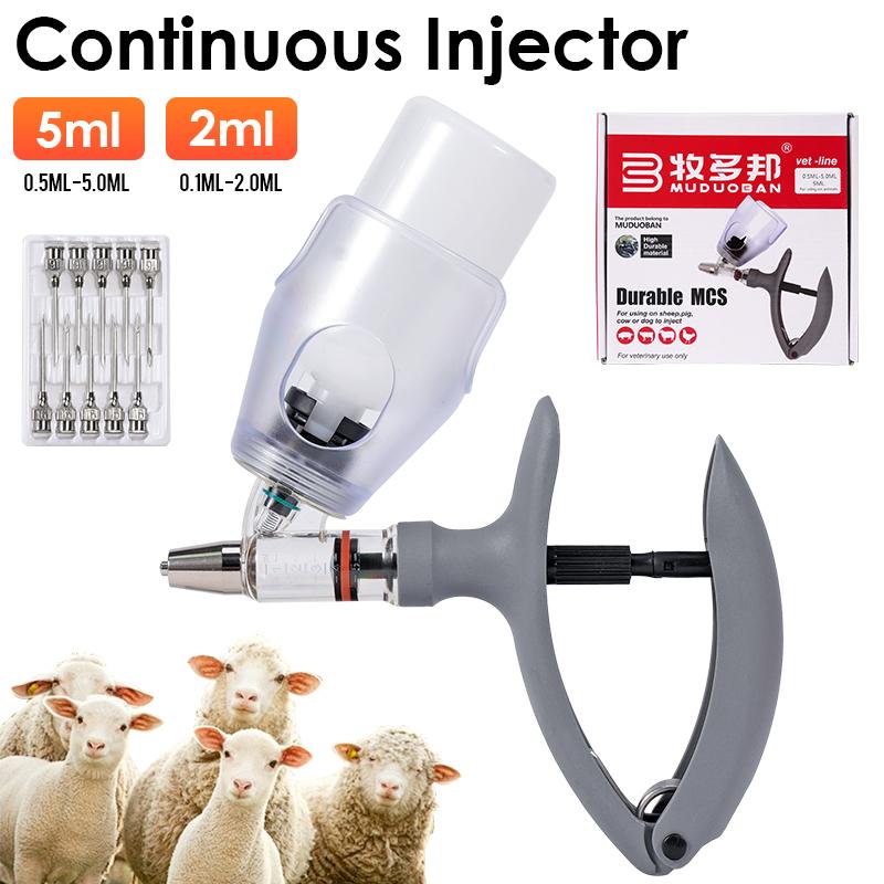 Vaccine Syringe Animal Husbandry 25ML 50ML Veterinary Semi-Automatic Adjustable Animal Continuous Injector veterinarian Tools