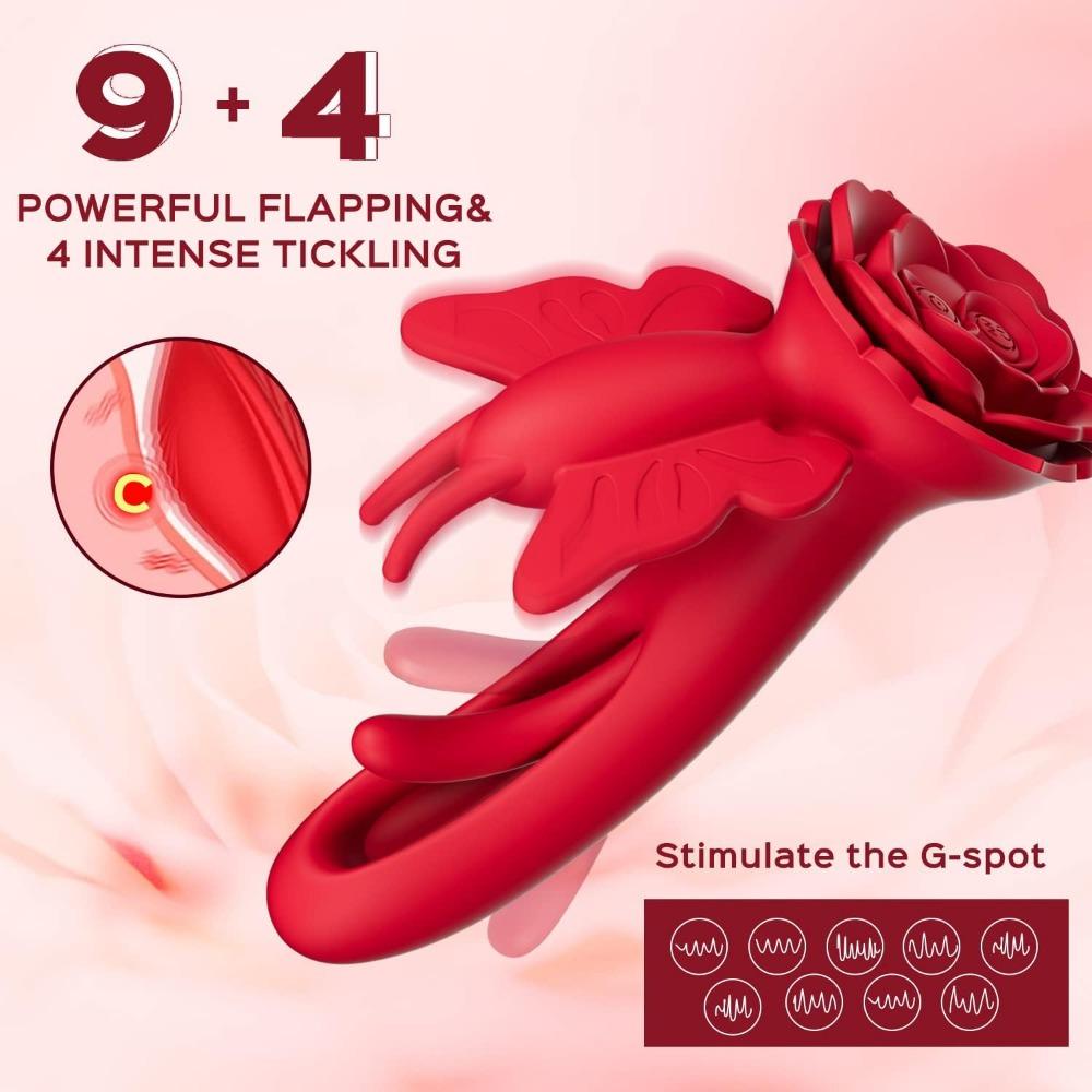 G Spot Vibrator for Women Butterfly Clitoral Vibrator Adult Rabbit Sex Toys with 9 Slap Modes 4 Slap Mode Clitoral