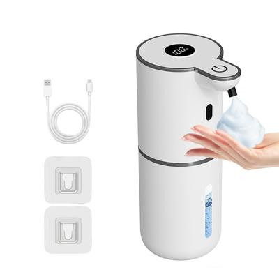 Digitales Display Automatischer Seifenspender 380ML Wandmontierter Schaumseifenspender 6 Stufen Einstellbar Wiederaufladbar