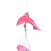 1Pcs Dolphin Creative Crystal 4 Metal Tubes Windchime Wind Chime Home Decor