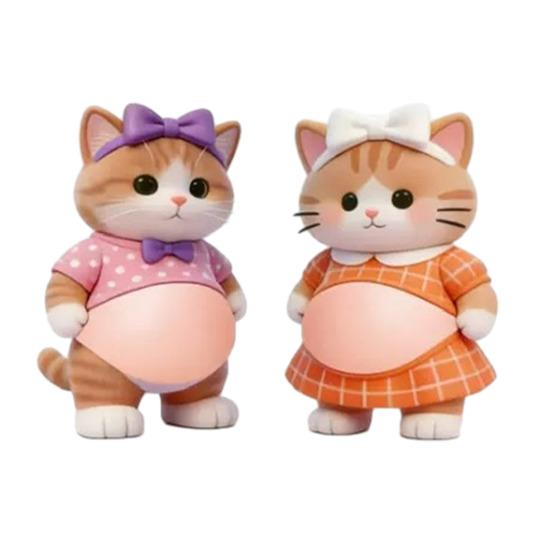 

1 пара эластичных наклеек на живот с животными для снятия тревоги и стресса, для живота, собака, кошка, лошадь, декаль, силиконовые животные на живот, противоударная наклейка B