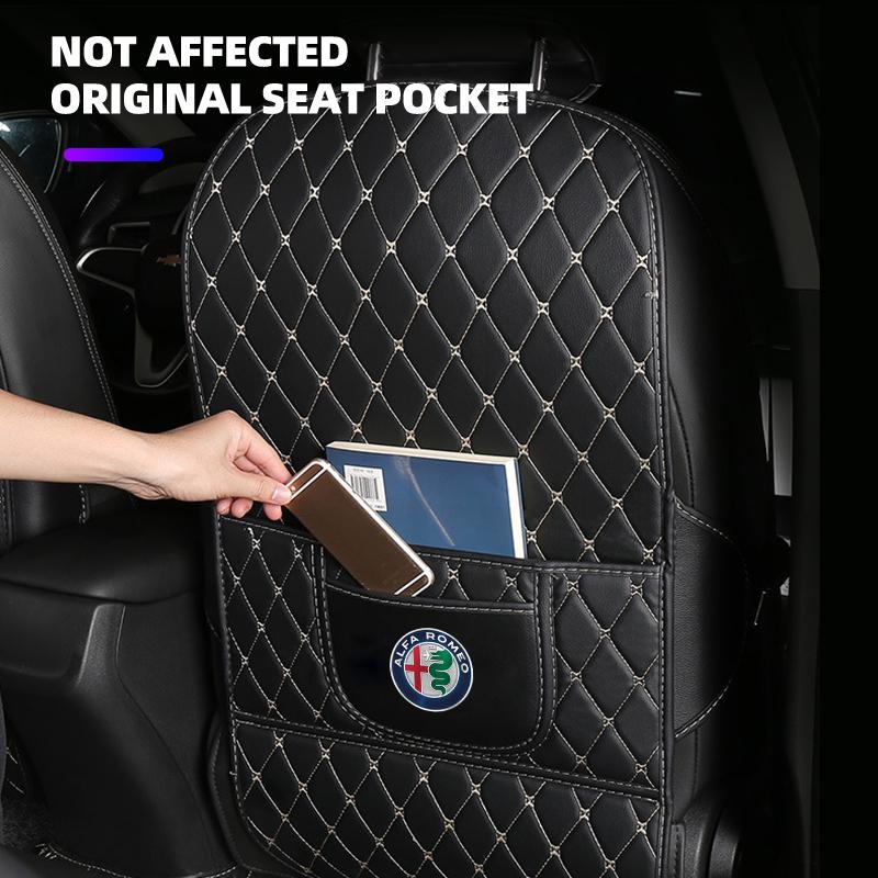 Car Anti-kick Mat Car Seats Anti Kick Pad Mat For Alfa Romeo Citroen LEXUS Dacia Tesla Cadillac Land Rover Toyota Hyundai