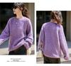 Women’s Wool Sweater: Seven-Needle Brushed Yarn, Unique Texture, Thick, Warm, Loose Fit for Autumn/Winter