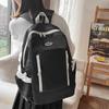 School Bag Simple School Bag Women's New Vertical Zipper Nylon Large-capacity Backpack Junior High School Students Class Backpack